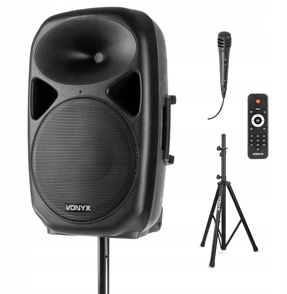 Kolumna aktywna 15'' BT MP3 SPS15A Vonyx+ statyw pilot mikrofon one size