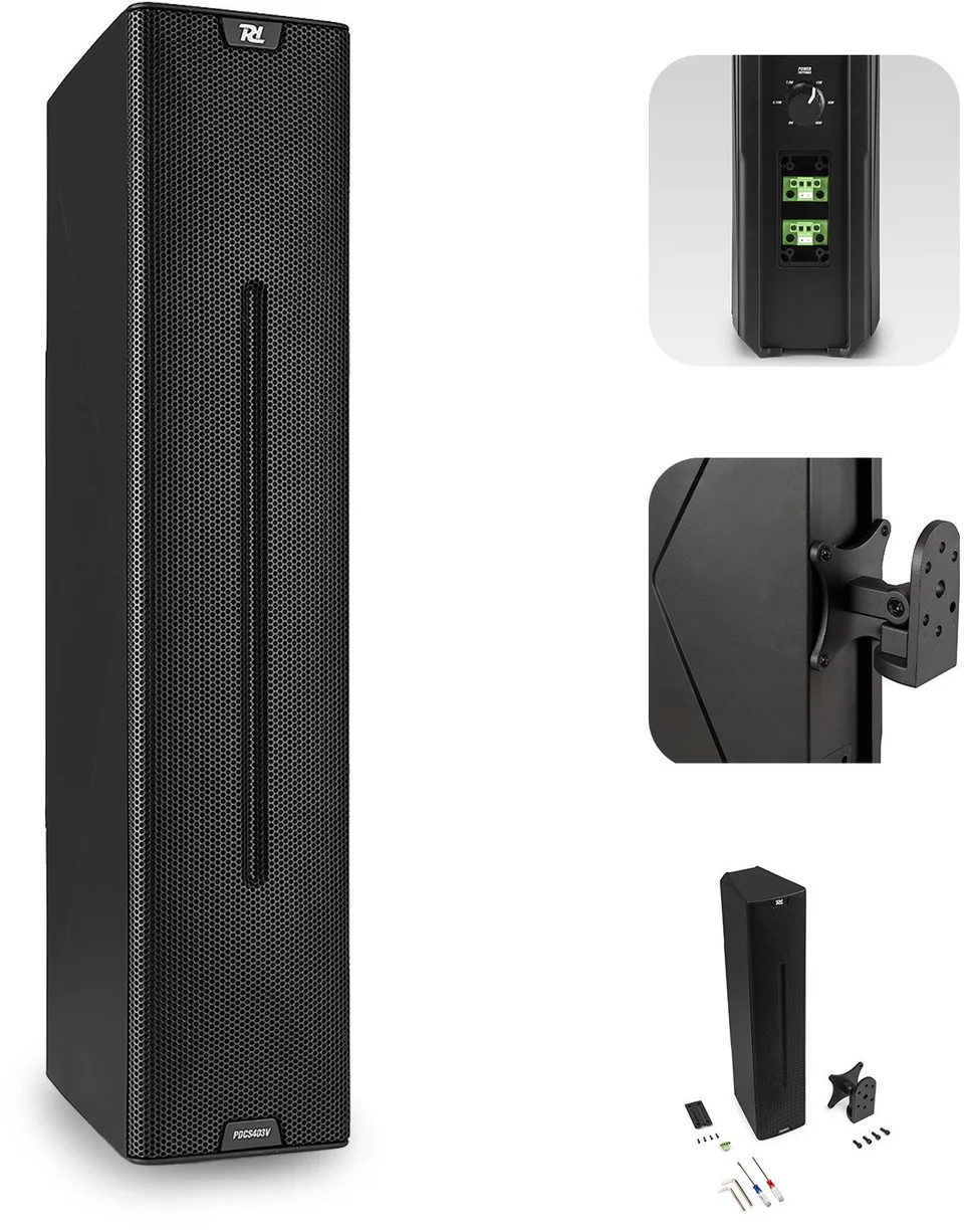 Głośnik kolumnowy 100V Power Dynamics czarny one size