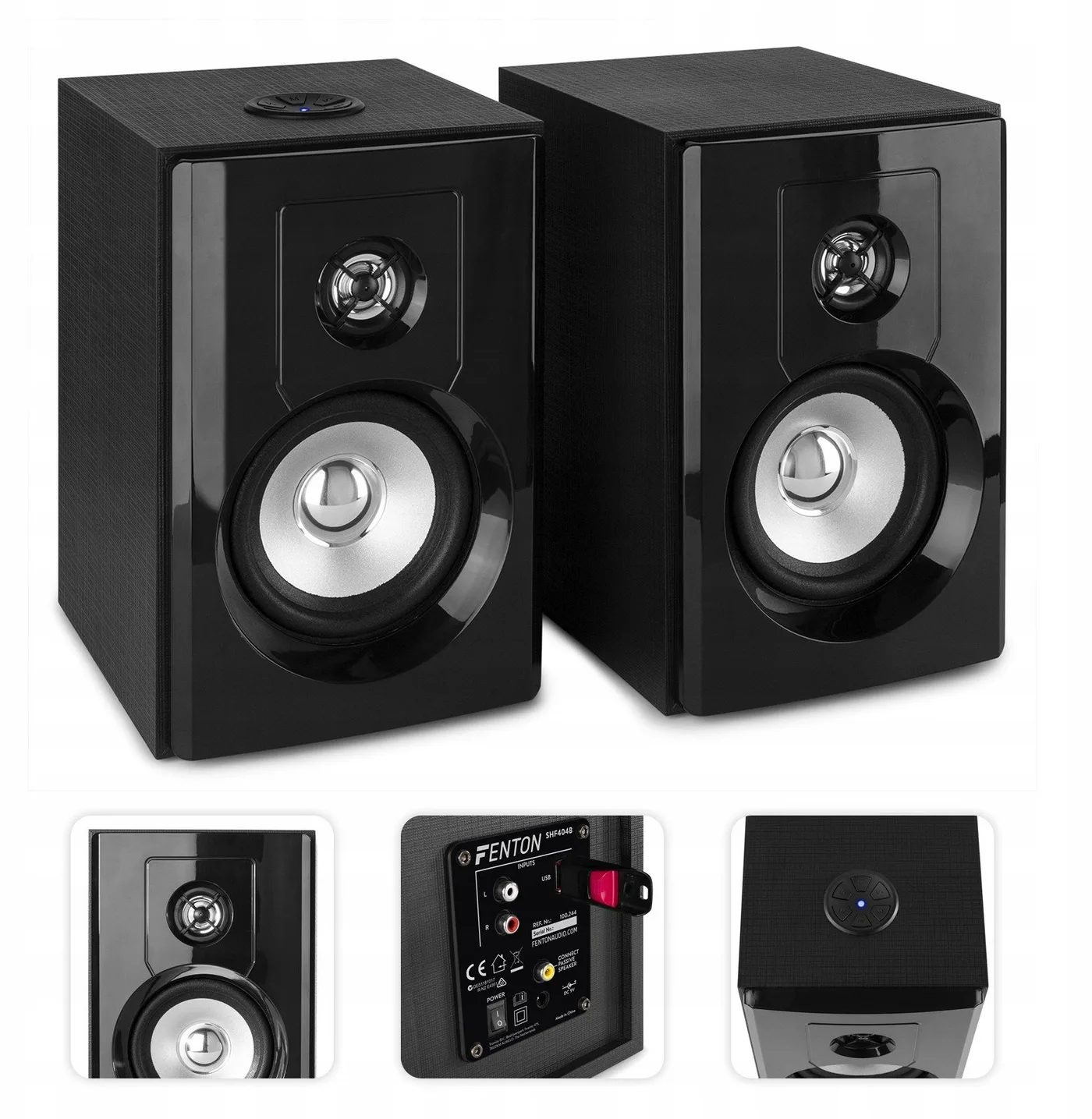 Kolumny aktywne monitory studyjne SHF404B BT 4 USB one size