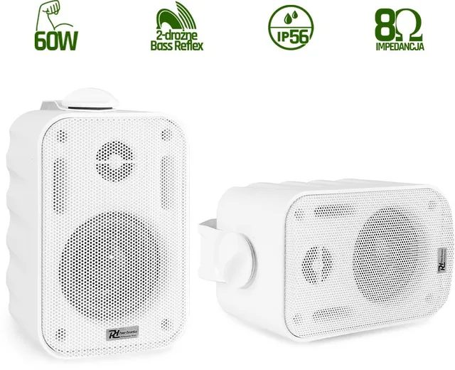 Kolumny instalacyjne 3" 60W IPX5 PD BGO30 w zestawie 2szt białe one size