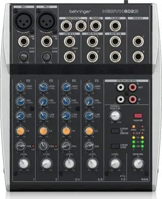 Kolumna Behringer Behringer 502S - 5-kanałowy kompaktowy mikser analogowy z interfejsem USB zaprojektowany specjalnie do obsługi
