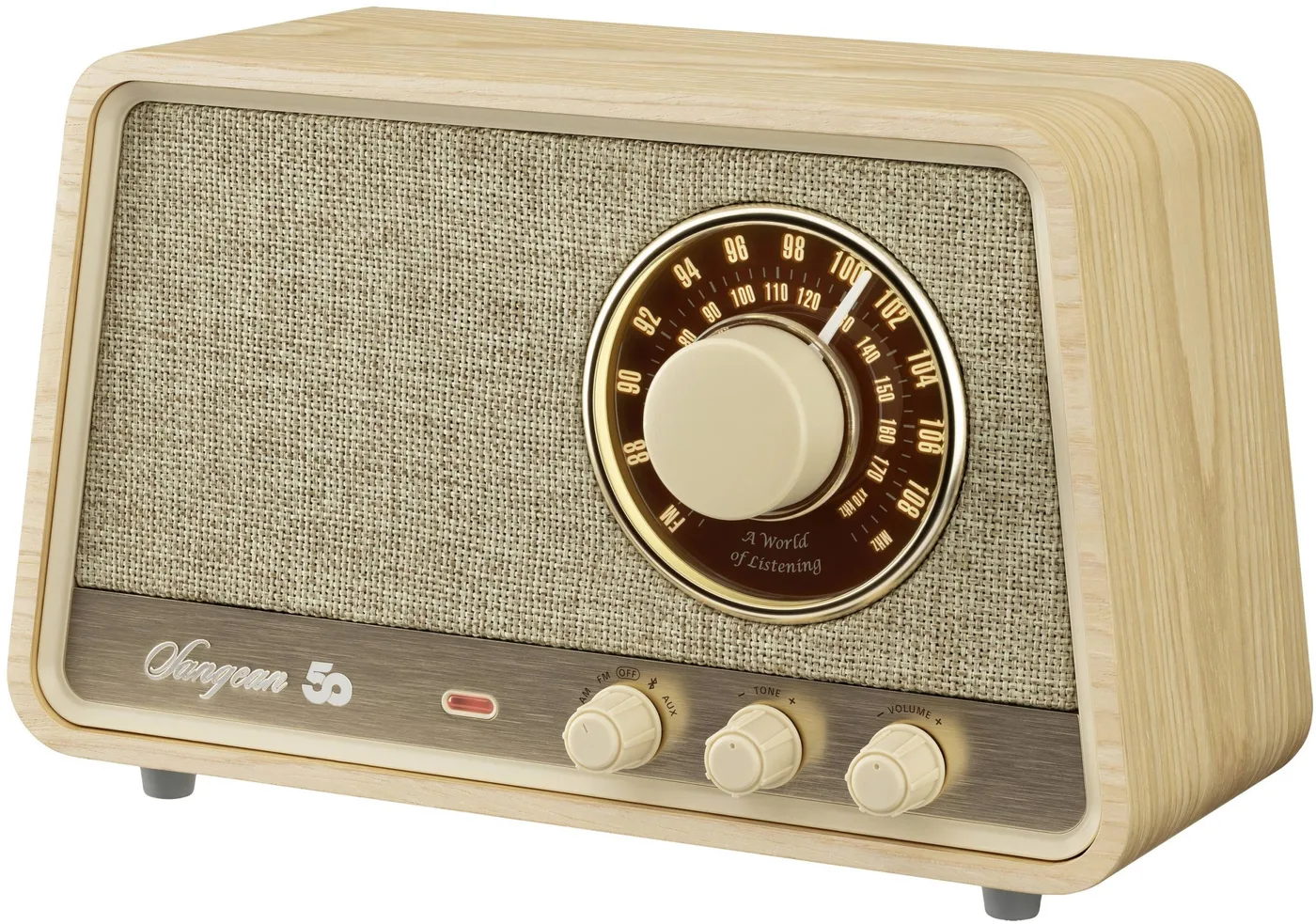 Sangean WR-101 table radio, Bluetooth, light oak