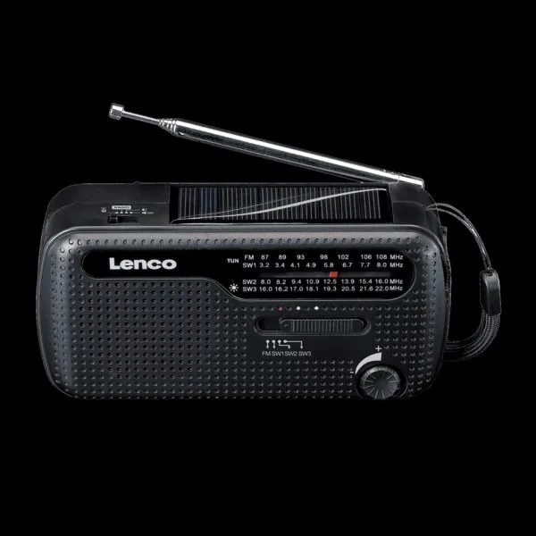 Radio Lenco Lenco MCR-113 Notfall-Radio Kurbel/Solar/Akku schwarz