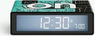 Lampa stołowa Lexon Lexon Flip+ X JMB Radio-controlled alarm clock black/equals pi LR150BSQ-B