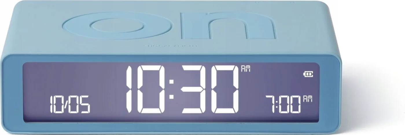 Lampa stołowa Lexon Lexon Flip Classic Double-sided Alarm Clock Light Blue/Light Blue LR157LB1