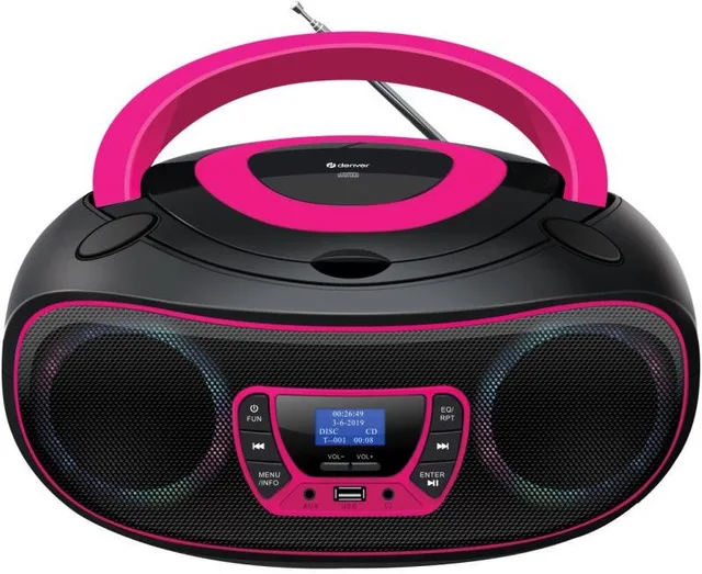 Boombox Denver TDB-212P różowy