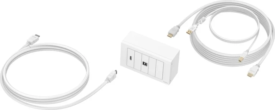 Vision VISION Techconnect Modulares AV-Panel mit Kabeln - LEBENSLANGE GARANTIE - 5 Meter Kabel - 4K bei 60 Hz - Einfaches Paket