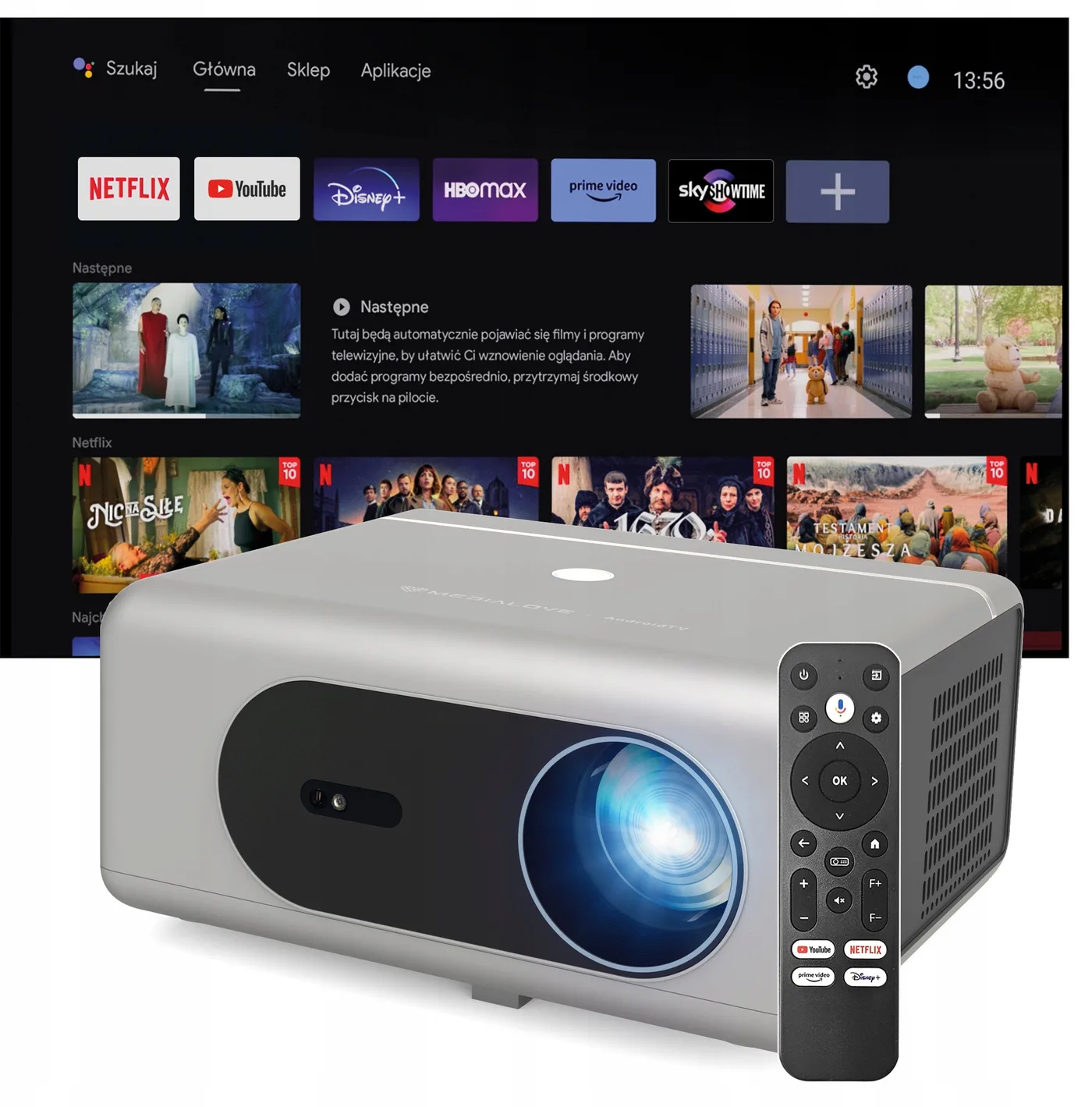 Projektor LED Medialove M900 ATV Certyfikowany AndroidTV 11 Autofocus