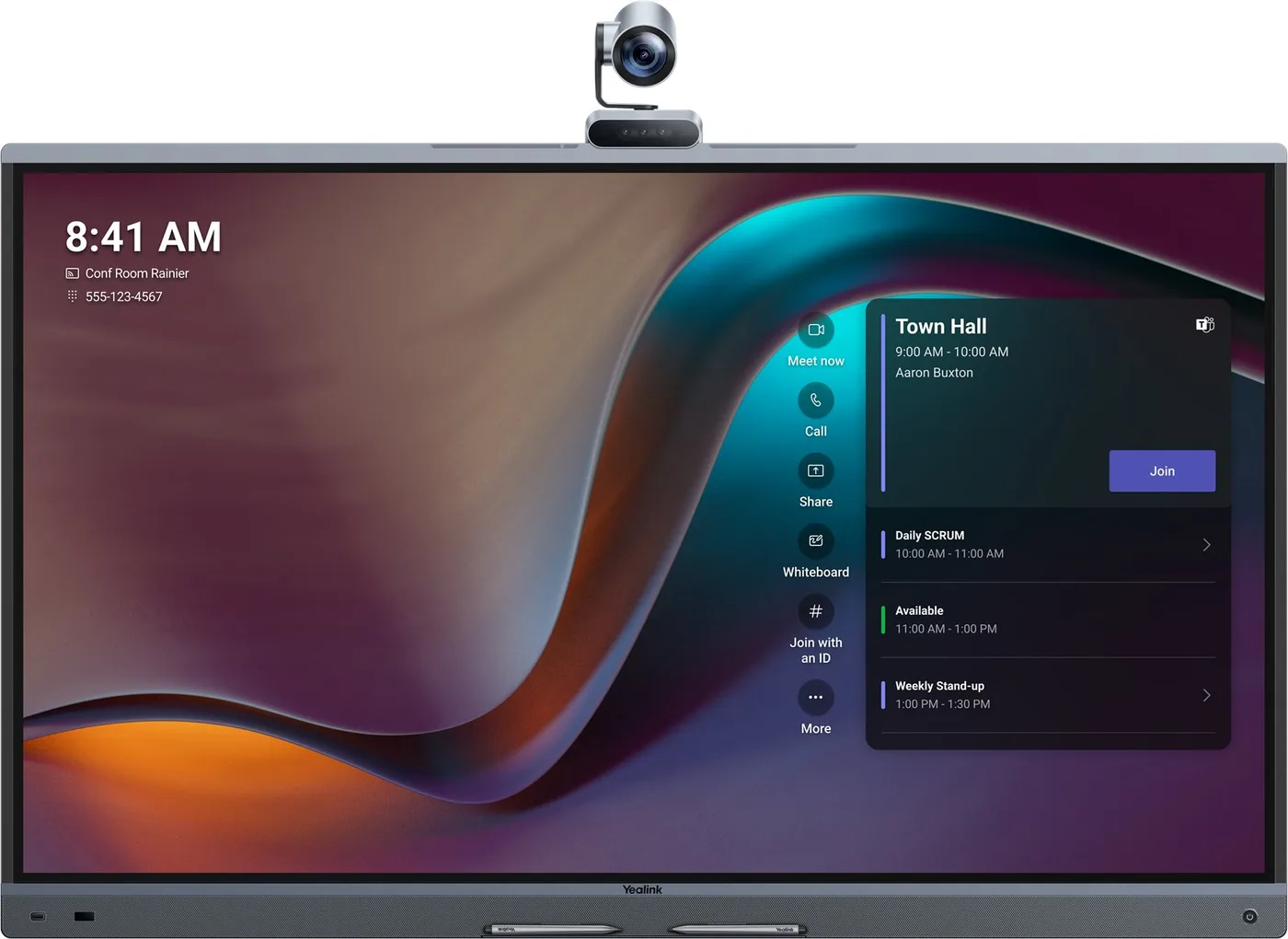 Yealink MeetingBoard Pro Interaktywny płaski panel 2,18 m (86") LCD Wi-Fi 400 cd/m² 4K Ultra HD Czarny Ekran dotykowy Procesor w