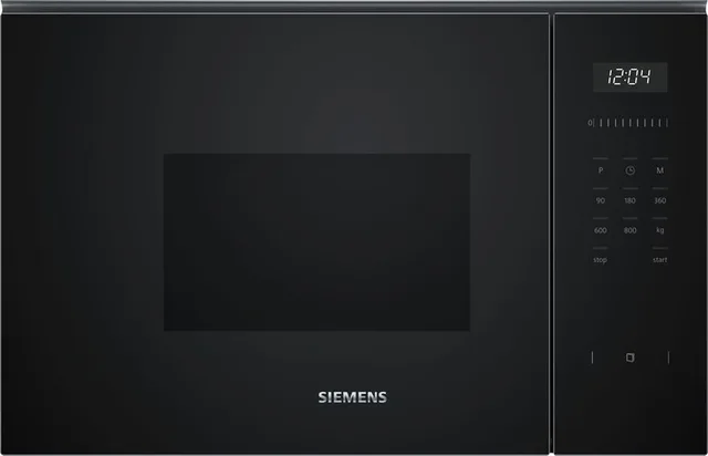 Kuchenka mikrofalowa Siemens Siemens BF525LMB1 kuchenka mikrofalowa do zabudowy, 59 x 38 cm, iQ500, czarna, lewa