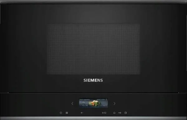 Kuchenka mikrofalowa Siemens Siemens iQ700 BF722L1B1, Built-in, Solo microwave, 21 L, 900 W, Touch, Black