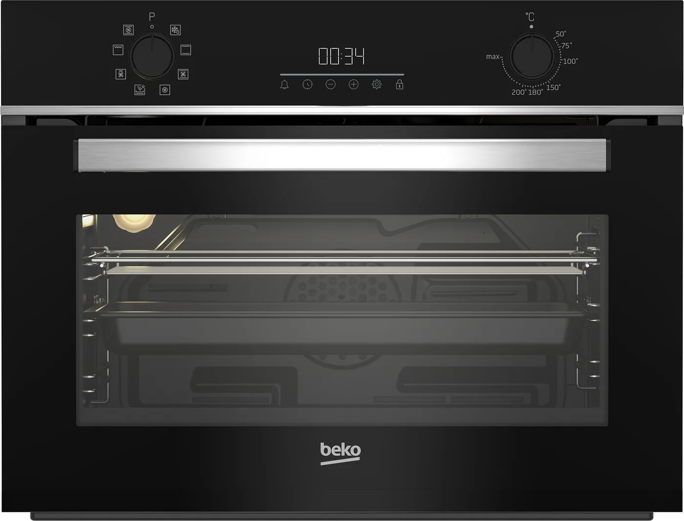 Piekarnik Beko BEKO kompaktinė orkaitė BBCM13300X, aukštis 45,5 cm, A energijos klasė