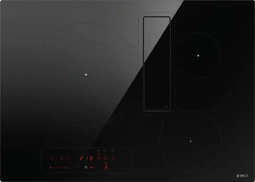 Płyta grzewcza Elica Elica NIKOLATESLA FIT 3Z BL/A/72, Black, Built-in, Zone induction hob, Glass, 3 zone(s), 3 zone(s)