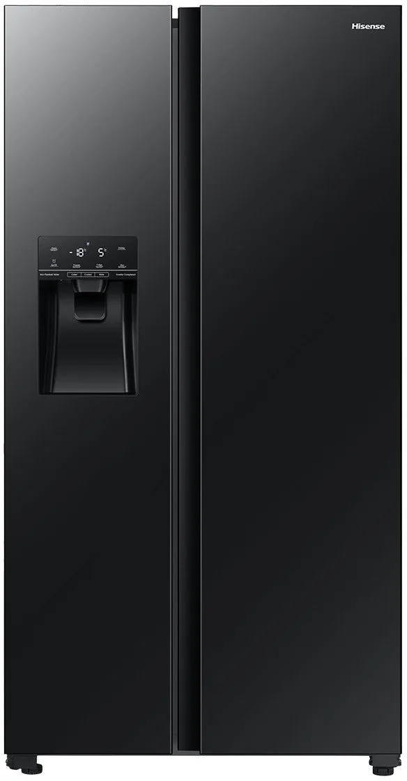 Hisense RS694N4GBE chłodziarko-zamrażarka otwierana obustronnie Wolnostojący 562 l E Czarny
