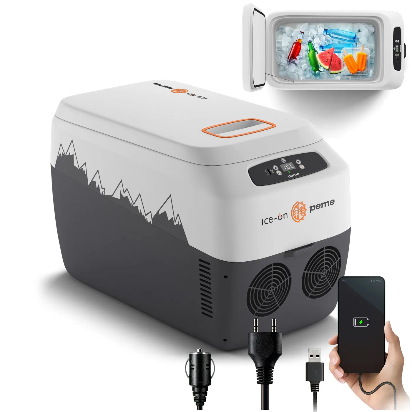 Lodówka turystyczna Peme Go 30 Adventure Orange + pasek na ramię