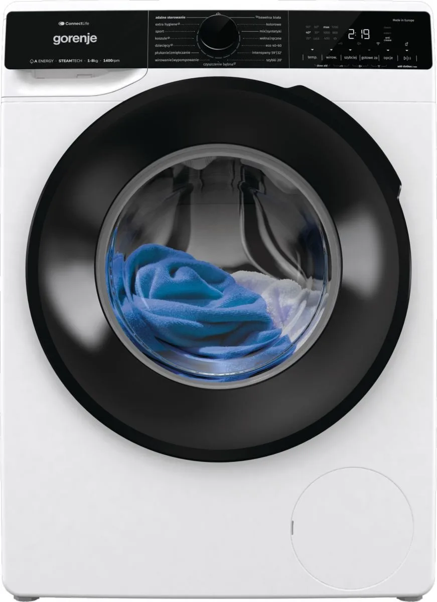 Gorenje W1PNA84A2TSWIFI Wolnostojące pralka, 8 kg, 1400 obr/min