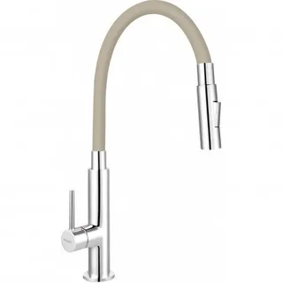 FERRO FITNESS SLIM sink faucet, 2 functions, flexible spout, beige color.
