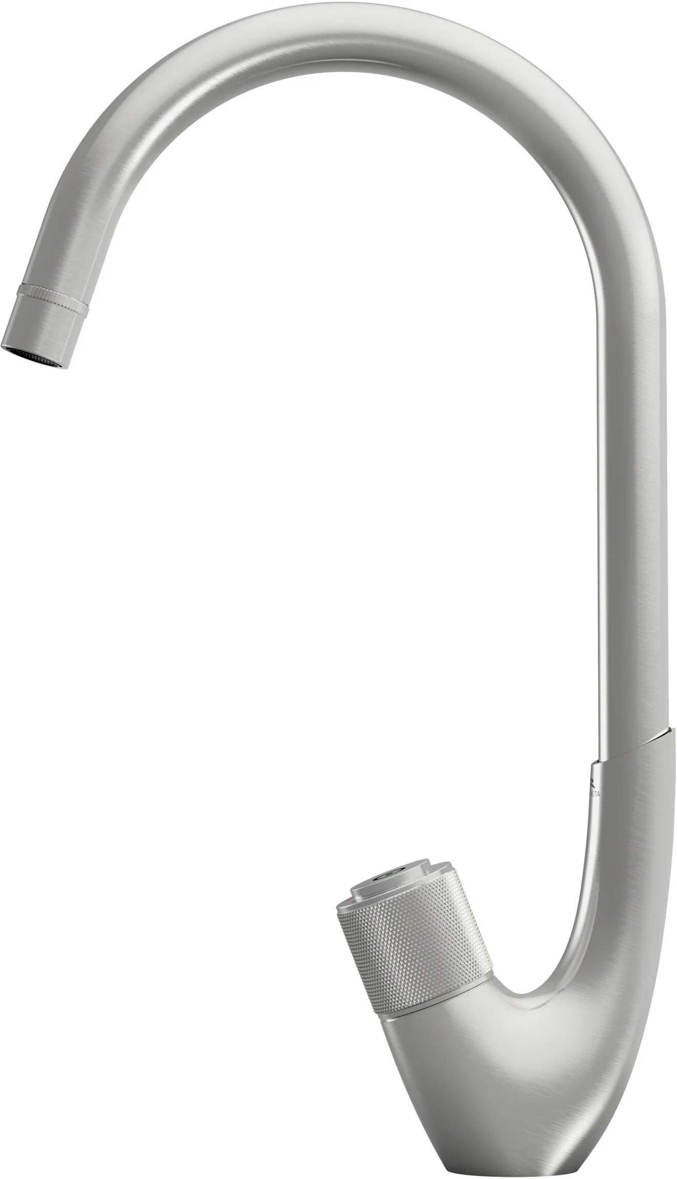 Sink mixer RUBINETA SWAN-33, push button, stainless steel. Colors