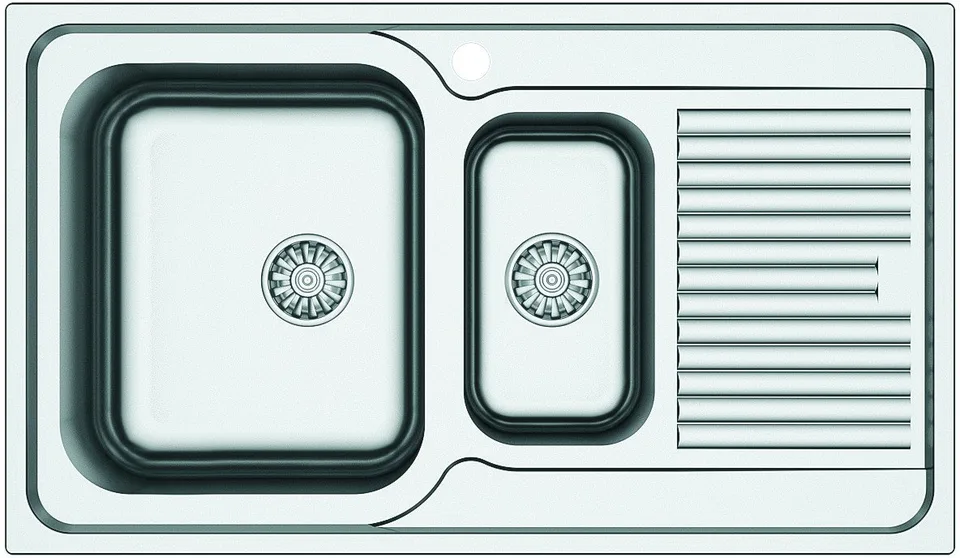 STAINLESS STEEL SINK SATIN AS 192/SIPHON