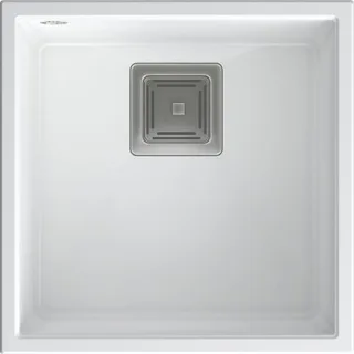 Zlewozmywak Quadron DAVID 40 GraniteQ snow white/elementy stalowe