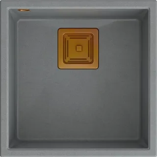 Zlewozmywak Quadron DAVID 40 GraniteQ silver stone/elementy miedziane