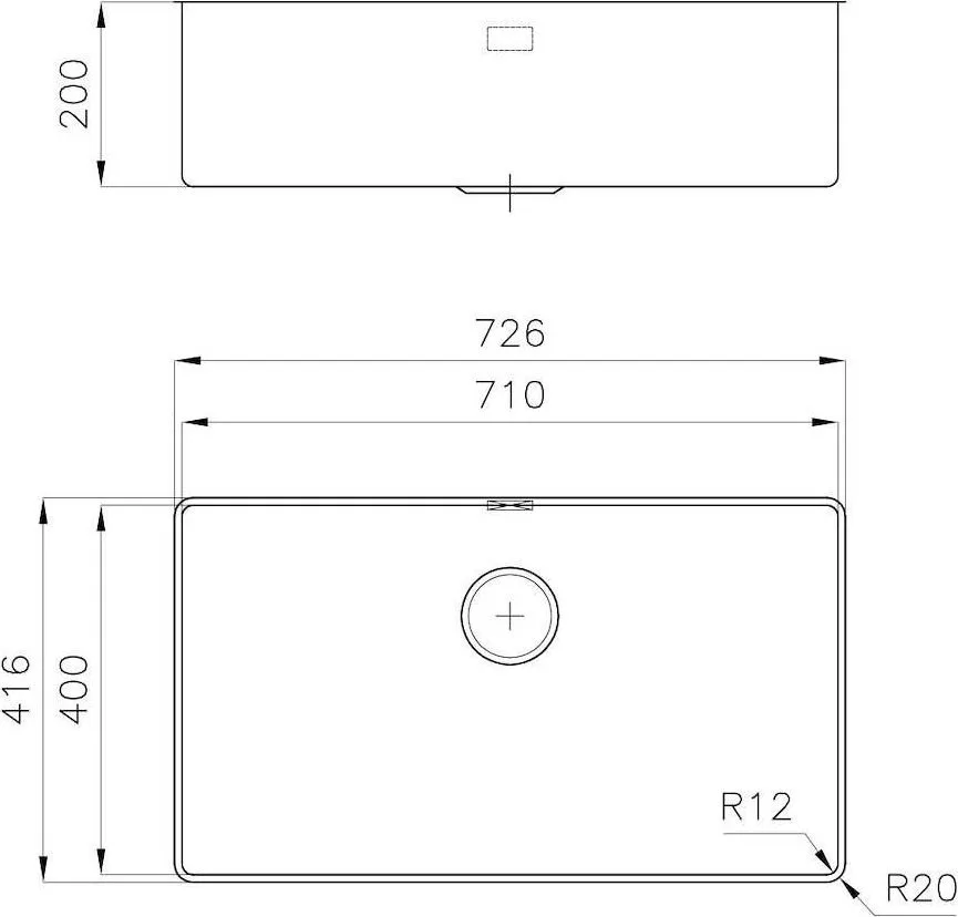 Zlewozmywak Foster PHANTOM EDGE cm 71x40