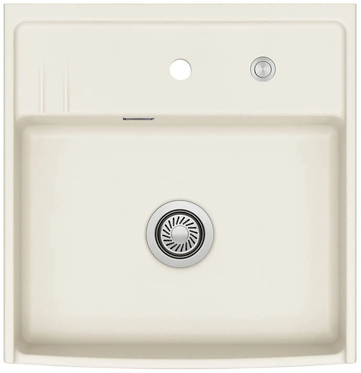 Systemceram Kentro 60 zlewozmywak ceramiczny, Jasmin, korek manualny