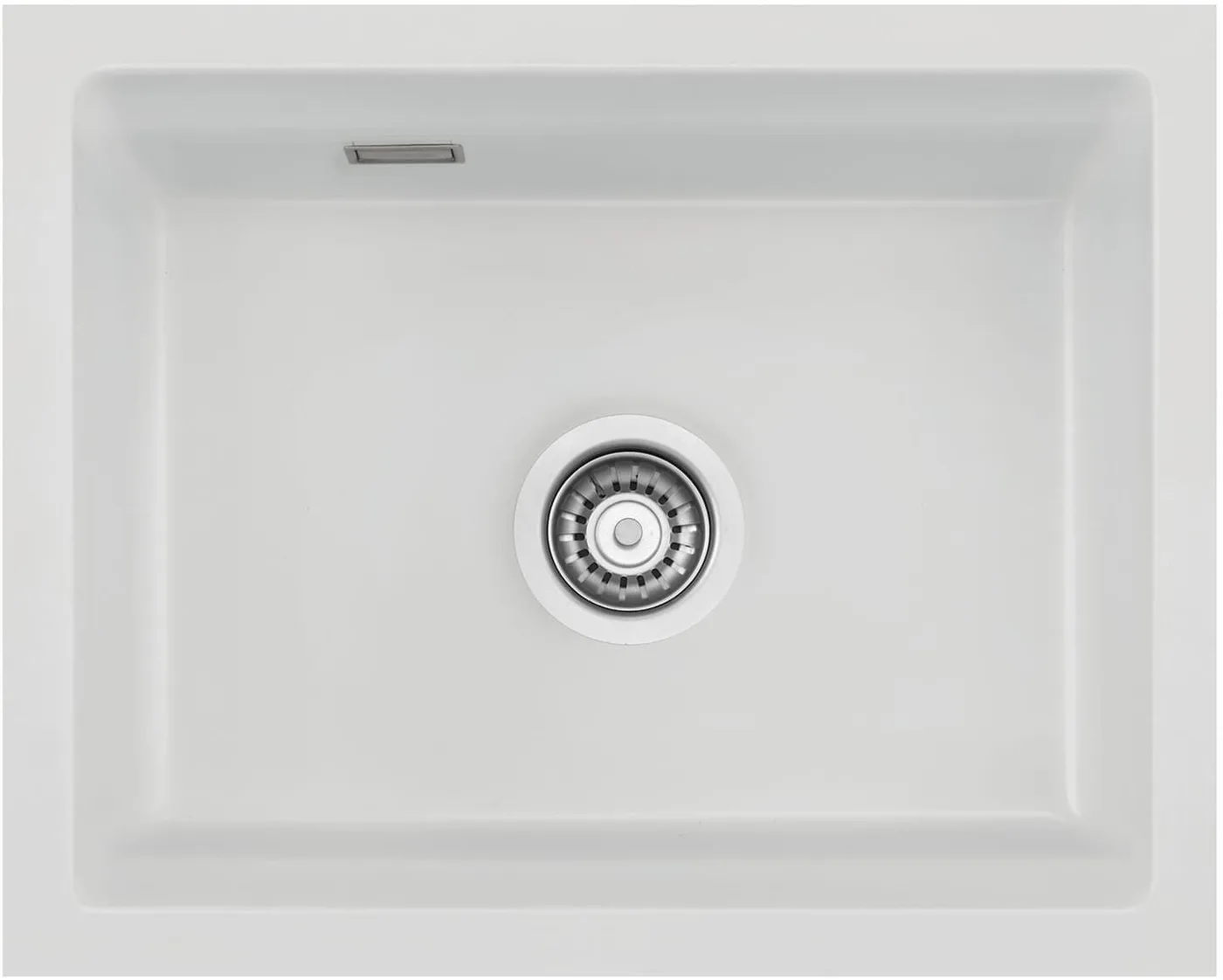 Systemceram Kara 50 U Satin, zlewozmywak ceramiczny, korek manualny