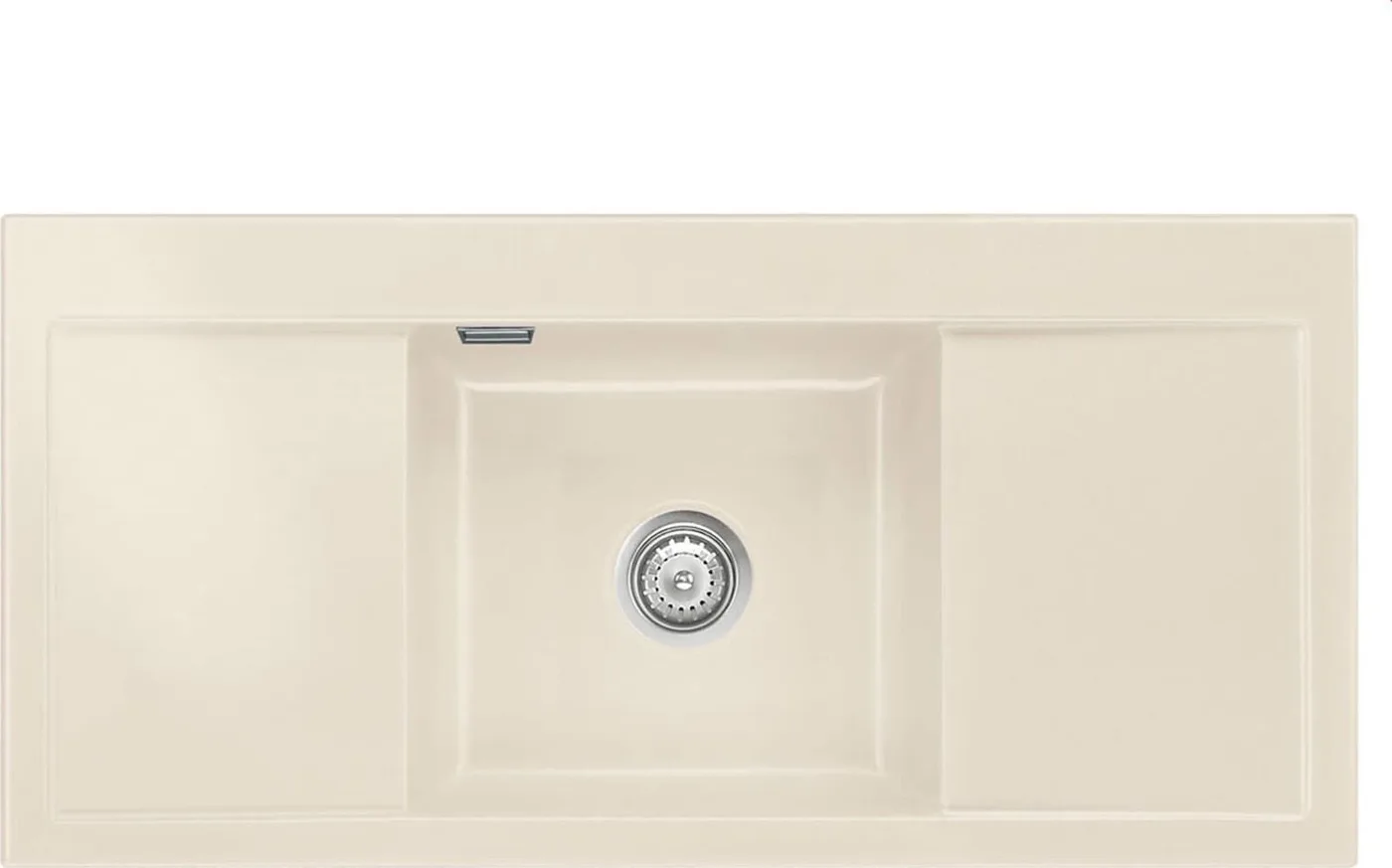 Zlewozmywak SYSTEMCERAM Systemceram Mera Middle Magnolia, zlew ceramiczny, korek manualny