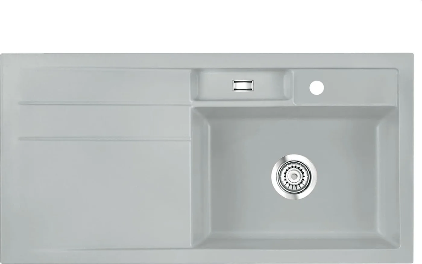 Zlewozmywak SYSTEMCERAM Systemceram Bela 100 Titan, zlewozmywak ceramiczny, korek manualny