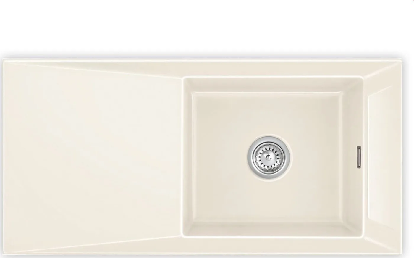 Zlewozmywak SYSTEMCERAM Systemceram Siro 100 Magnolia, zlewozmywak ceramiczny, korek manualny