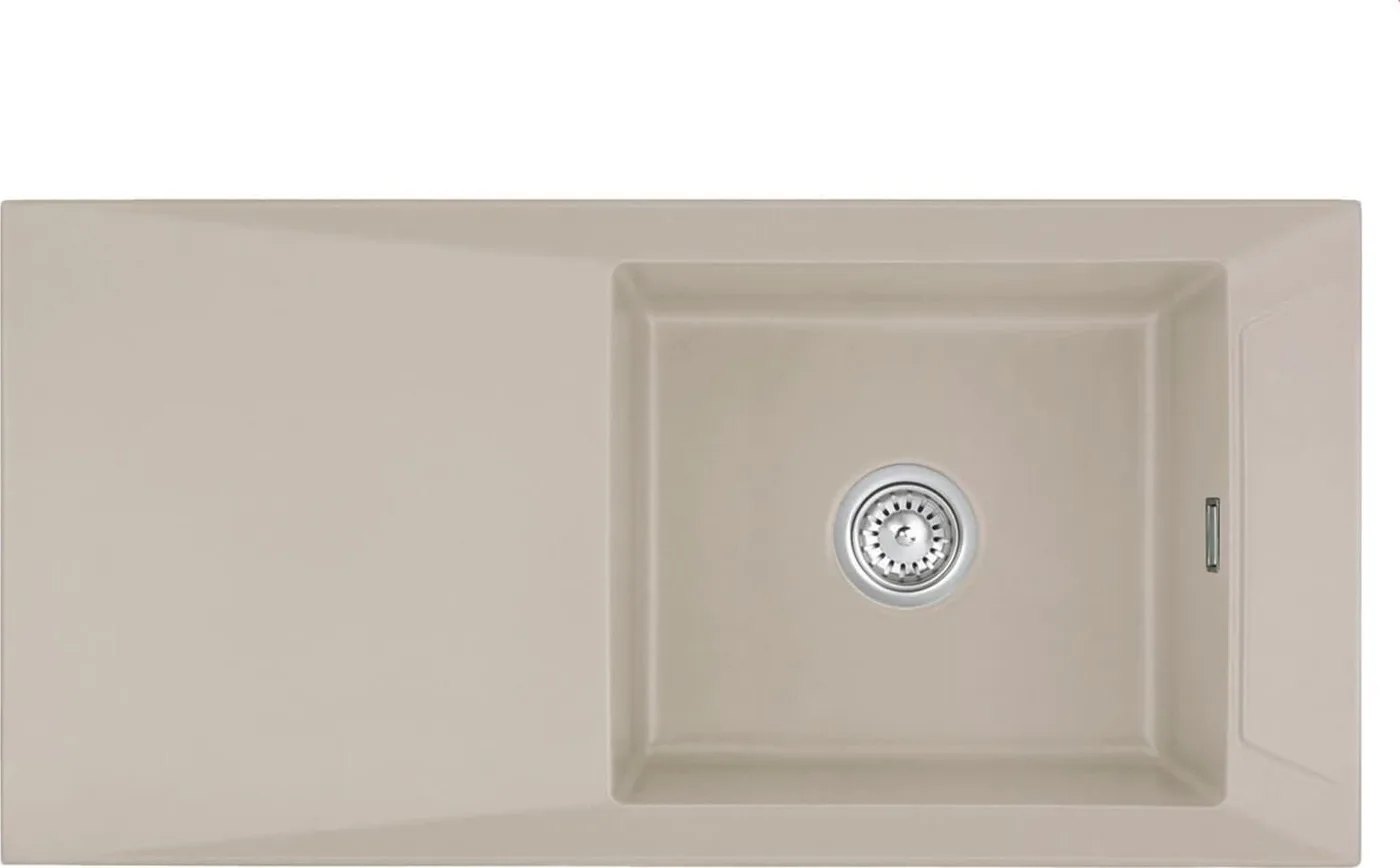 Zlewozmywak SYSTEMCERAM Systemceram Siro 100 Fango, zlewozmywak ceramiczny, korek manualny