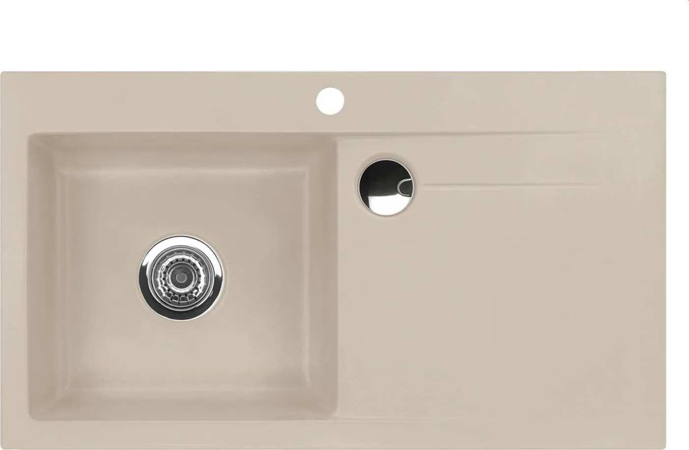 Zlewozmywak SYSTEMCERAM Systemceram Stema 90 Fango, zlewozmywak ceramiczny, korek manualny