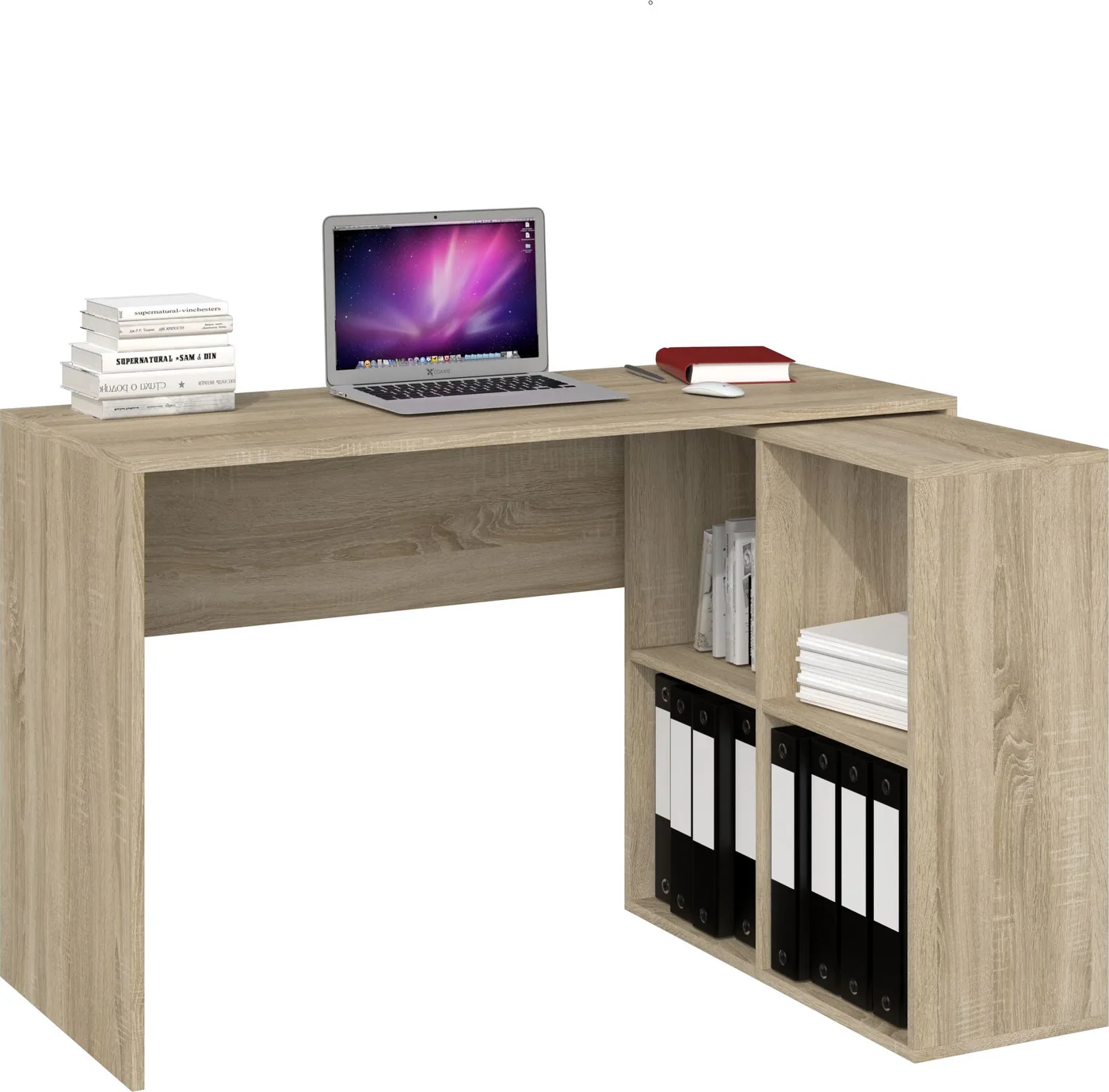 Biurko Topeshop Plus Jasnobrązowe 120 cm x 50 cm