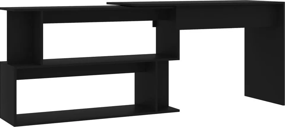 Biurko vidaXL 801099 Czarne 200 cm x 50 cm
