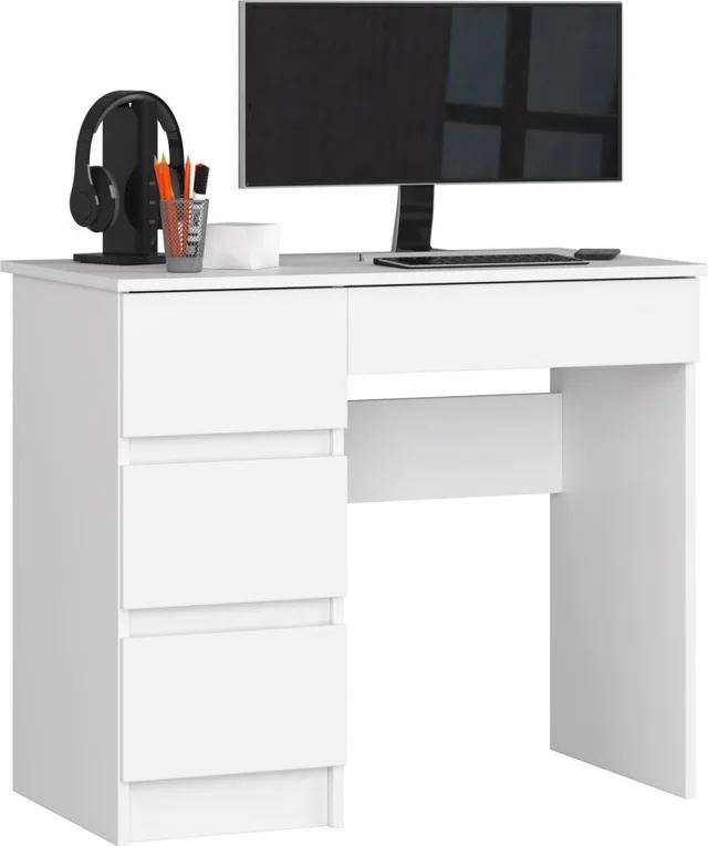 Biurko Fabryka Mebli Akord A-7 Białe 90 cm x 50 cm