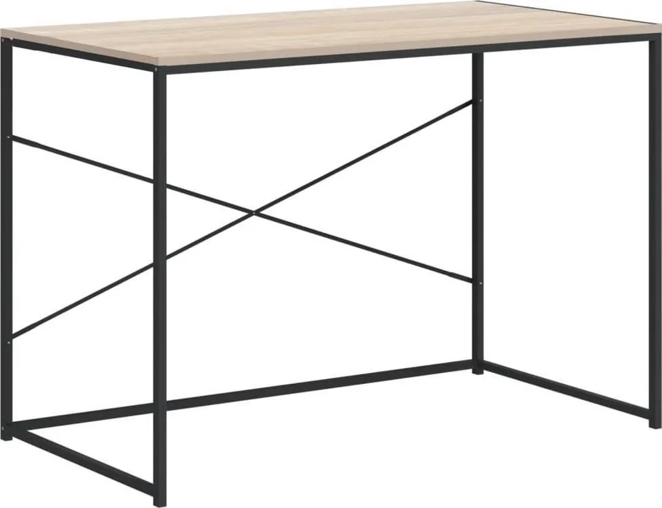 Biurko vidaXL 30208 Czarno-Beżowe 120 cm x 60 cm