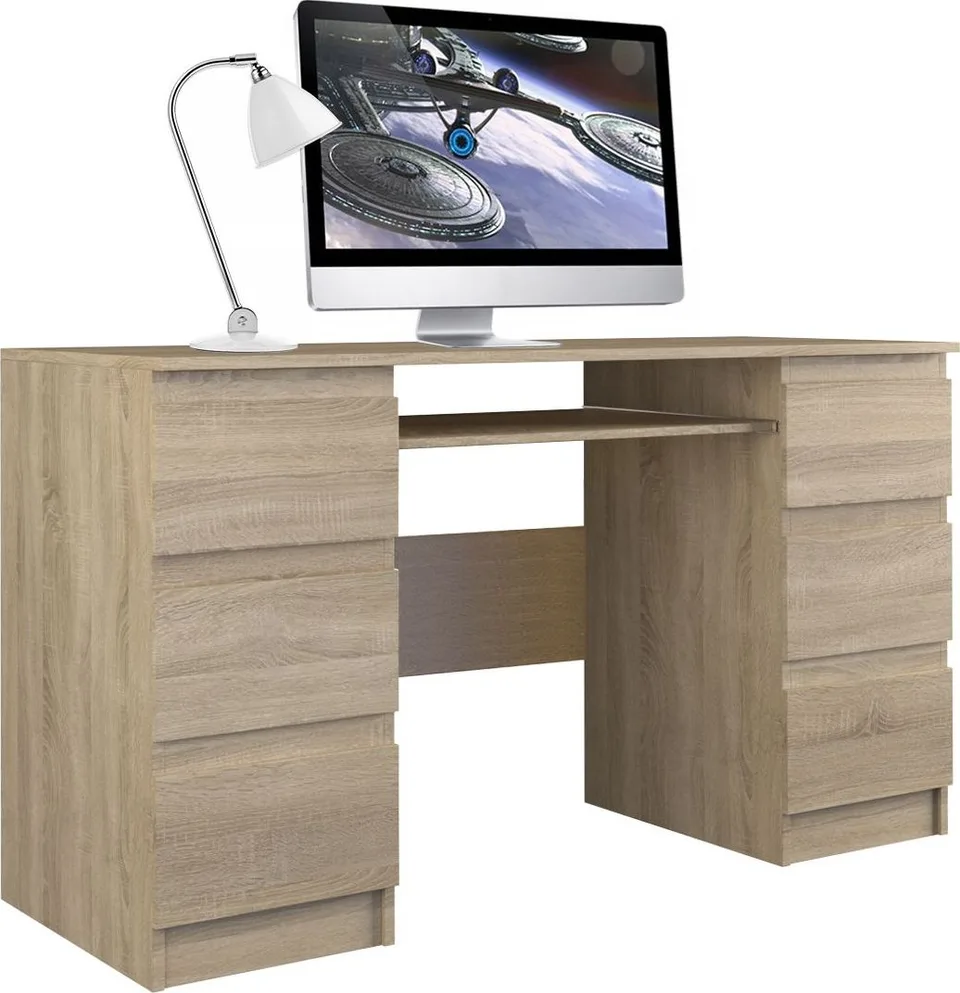Biurko Topeshop Kuba Dąb Sonoma 130 cm x 51 cm