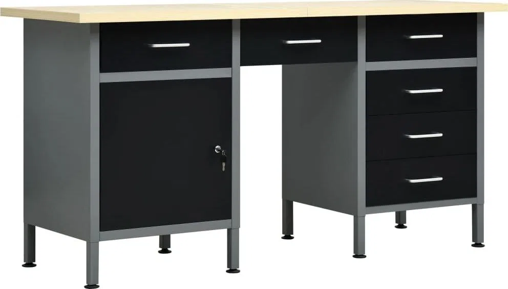 Biurko vidaXL 145347 Czarne 160 cm x 60 cm