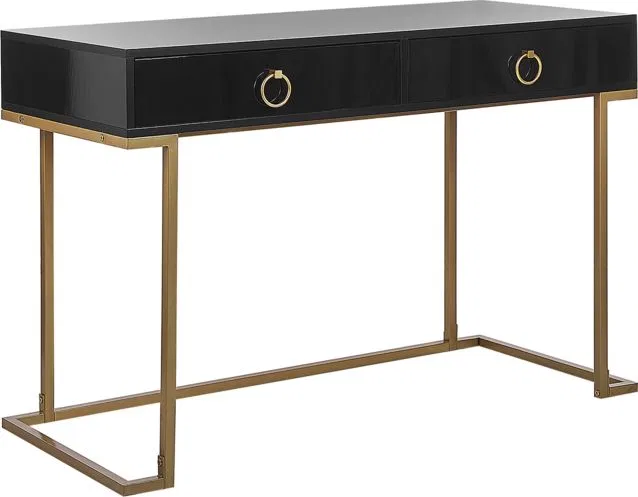 Biurko Beliani Westport Czarne 115 cm x 50 cm