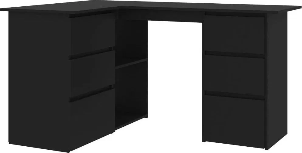 Biurko vidaXL 801090 Czarne 145 cm x 100 cm