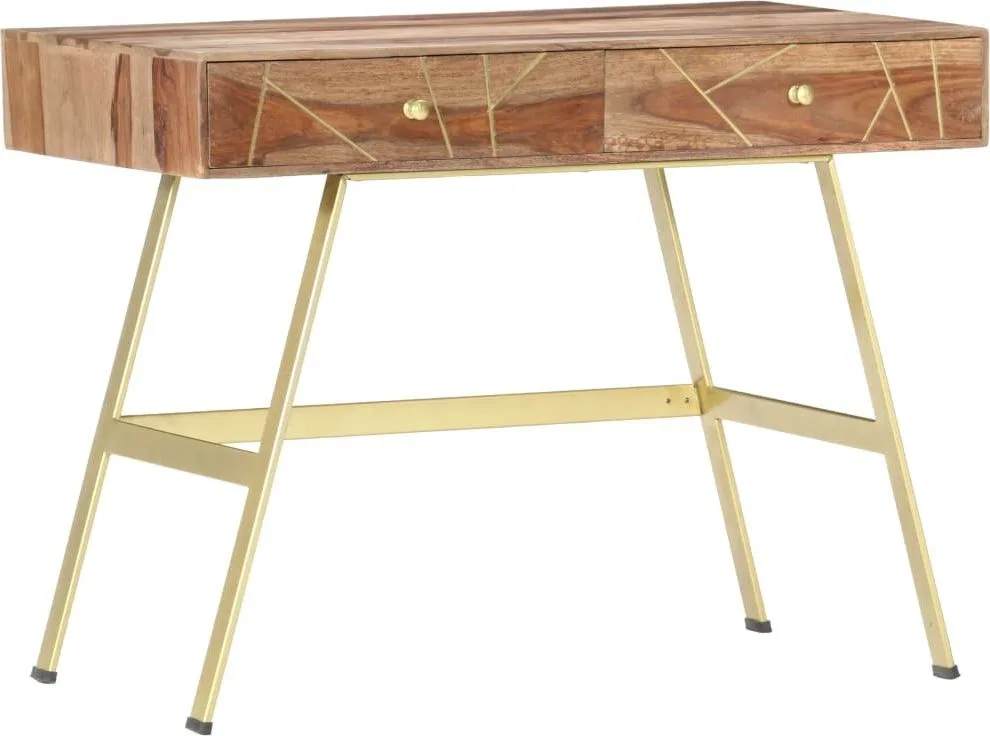 Biurko vidaXL 286151 Brązowe 100 cm x 55 cm