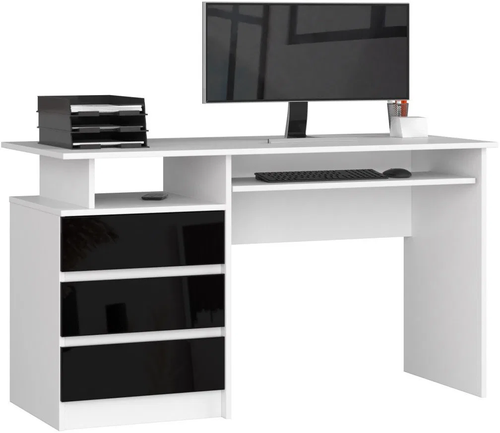 Biurko Fabryka Mebli Akord CLP Czarne 135 cm x 60 cm