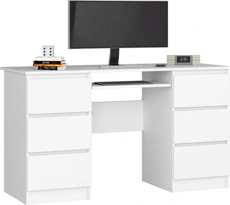 Biurko Fabryka Mebli Akord A-11 Białe 135 cm x 50 cm