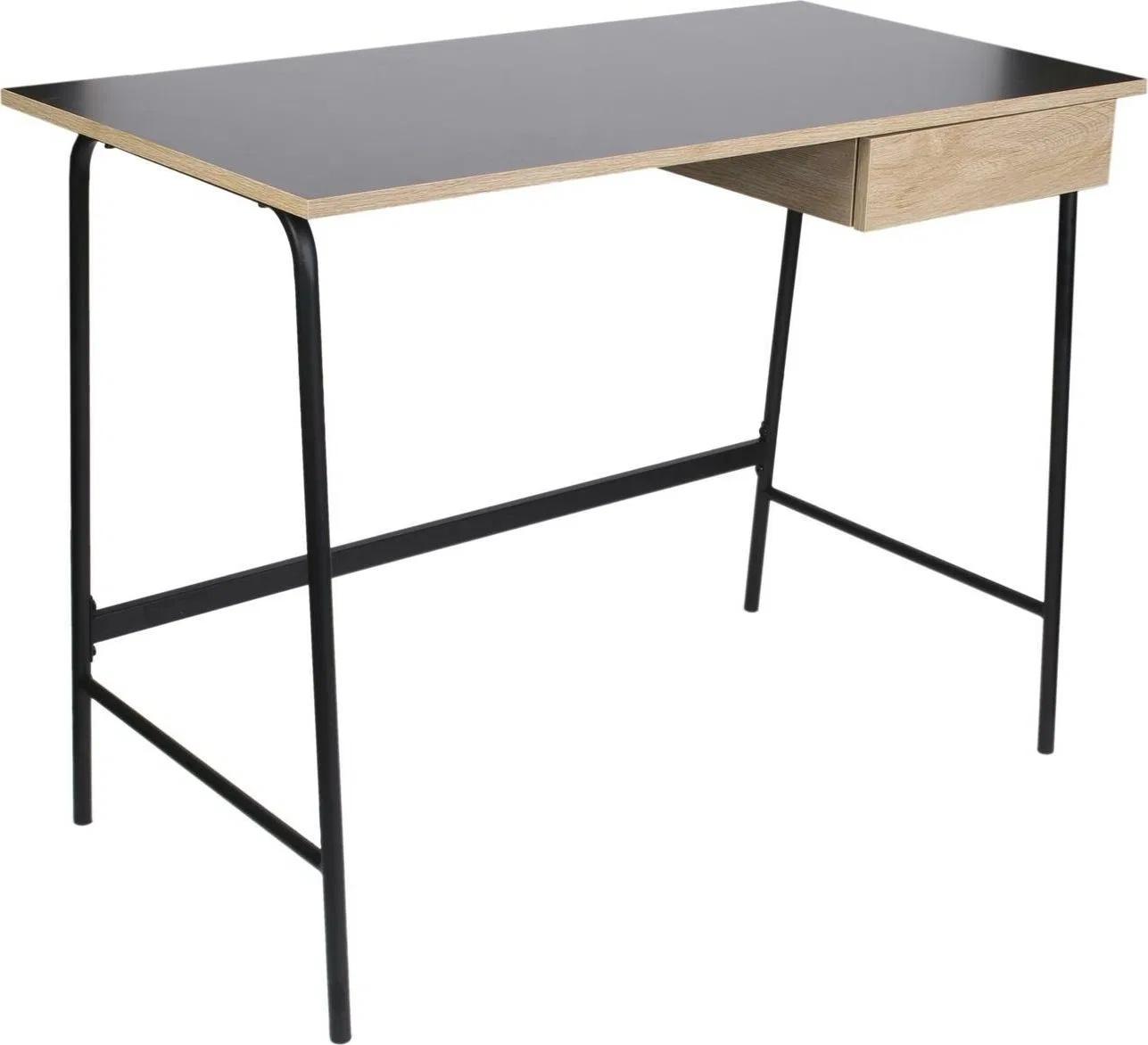Biurko Intesi Stanford Czarne 100 cm x 50 cm