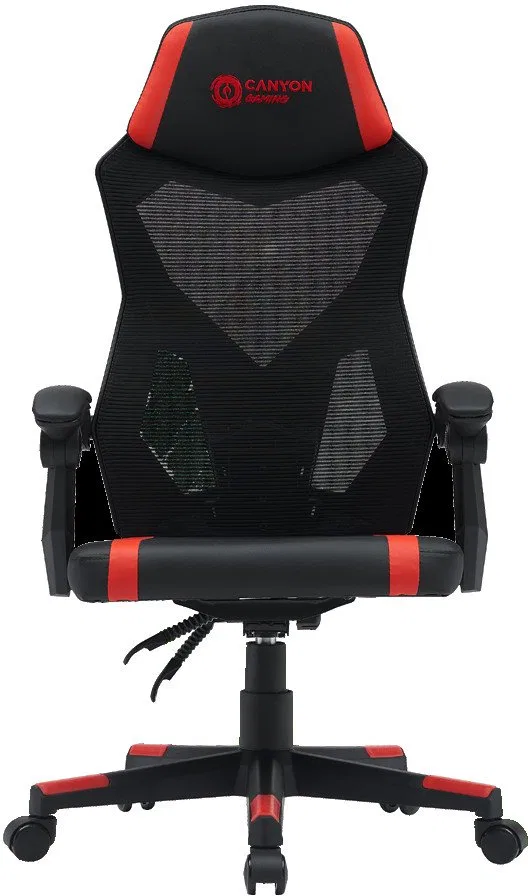 CANYON Fotel gamingowy Flow MCH01 Mesh Czarno - Czerwony