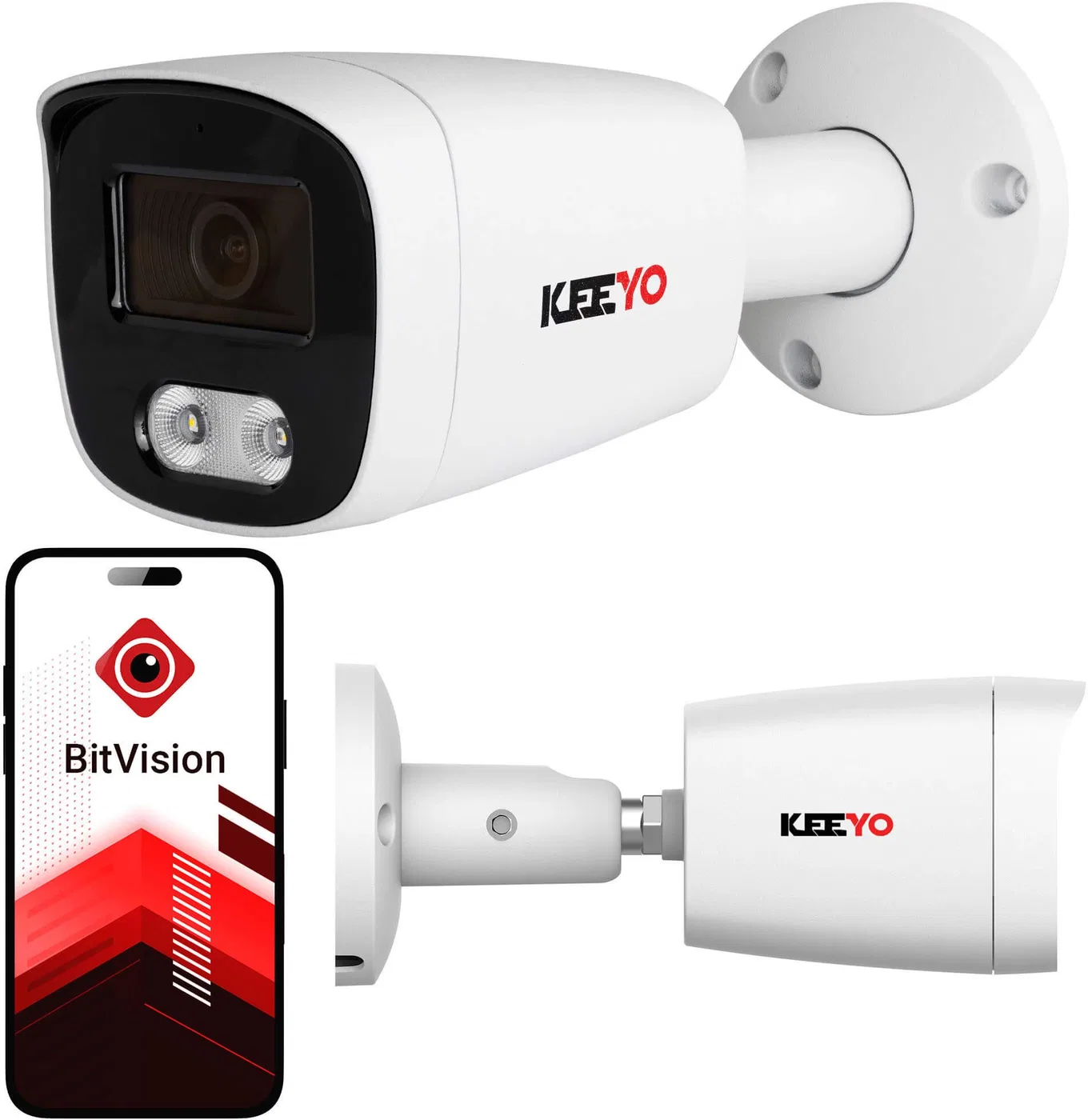 Kamera tubowa IP KEEYO LV-V-IP5M25TF-DL 5Mpx, hybrydowe doświetlenie IR/LED