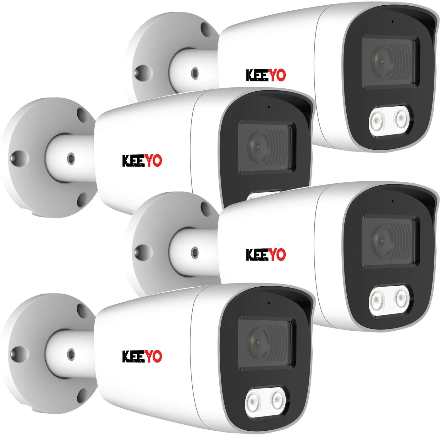 Zestaw kamer tubowych IP 4x KEEYO LV-V-IP8M25TF-B-II 8Mpx IR 25m