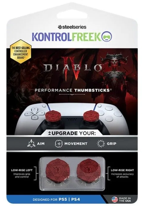 KontrolFreek Diablo IV  PS4  PS5  2 gab.  sarkana - Apvalks pogam