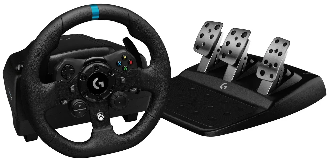 Kierownica Logitech G923 Xbox Series X|S/Xbox One/PC (941-000158) + Shifter G29, G920 Driving Force (941-000130)